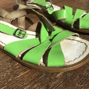 Lime green saltwater sandals